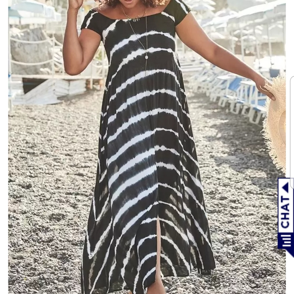 Tie Dye Cover Up Maxi Dress